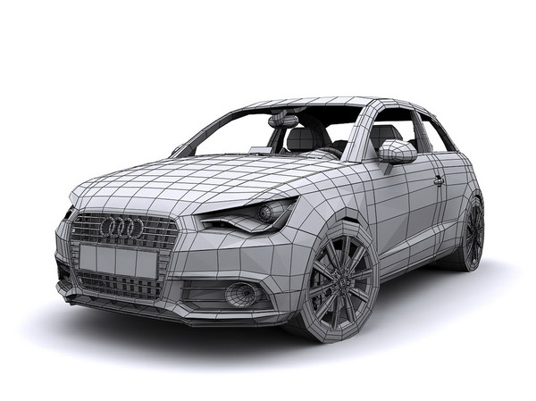 audi car 3d model - Audi A1 (2011) by Swan3DStudios